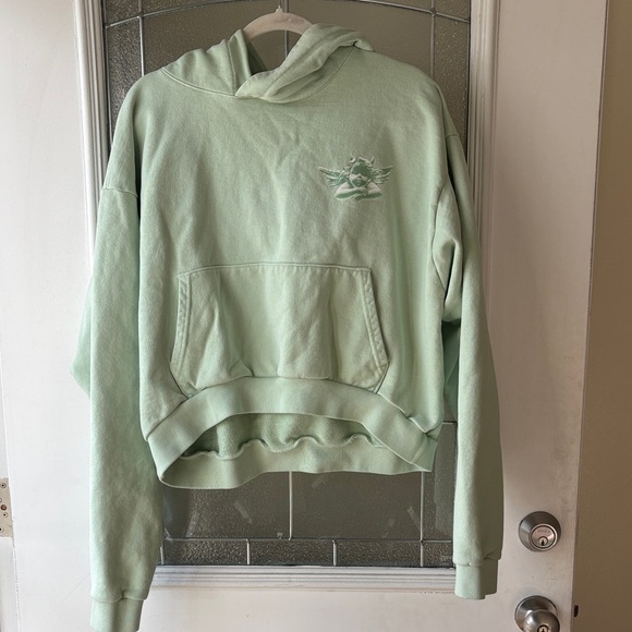 Boys Lie Tops - Boys Lie Light Green Hoodie Sweater
